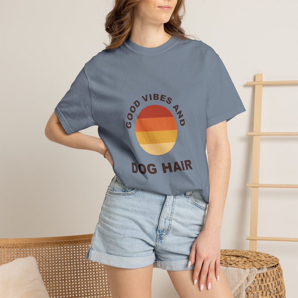 PawJoy Good Vibes Dog Hair Retro Tee