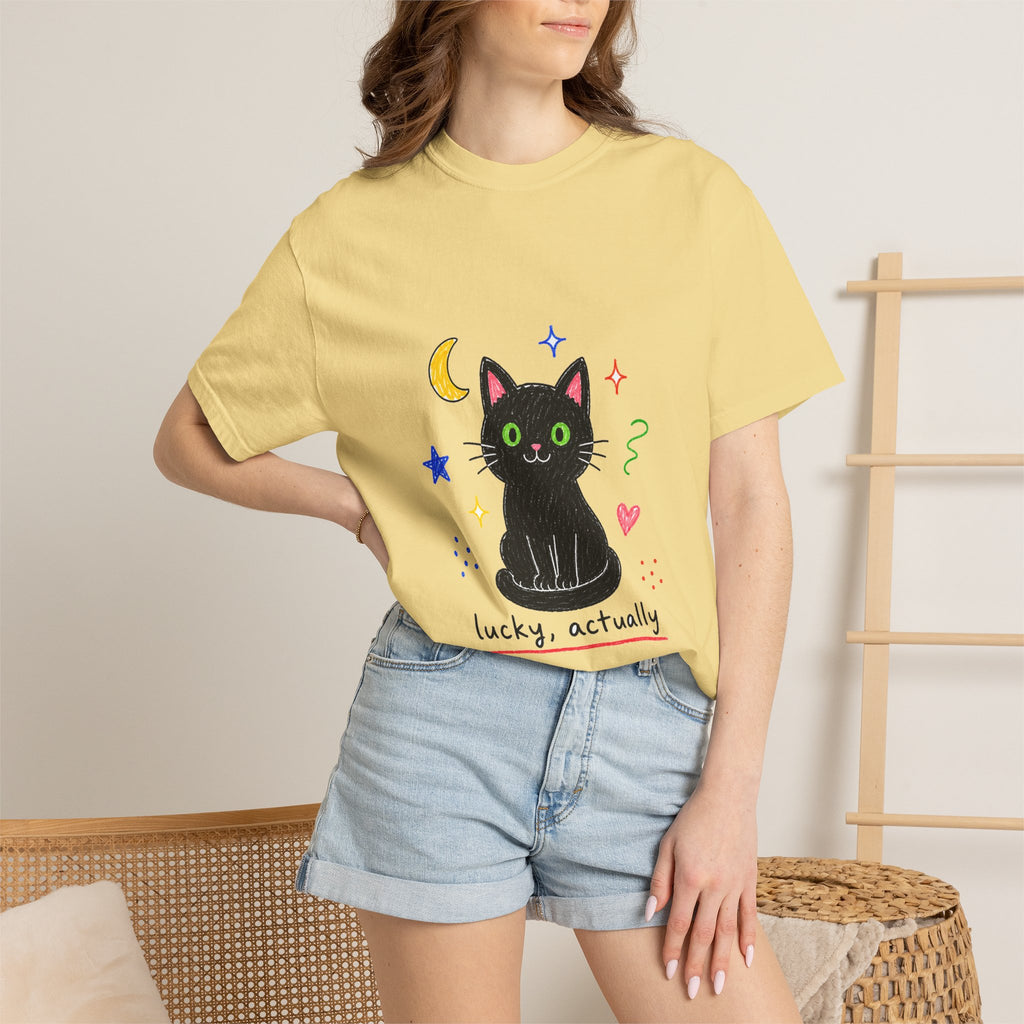 PawJoy Black Cat Lucky Crayon Tee
