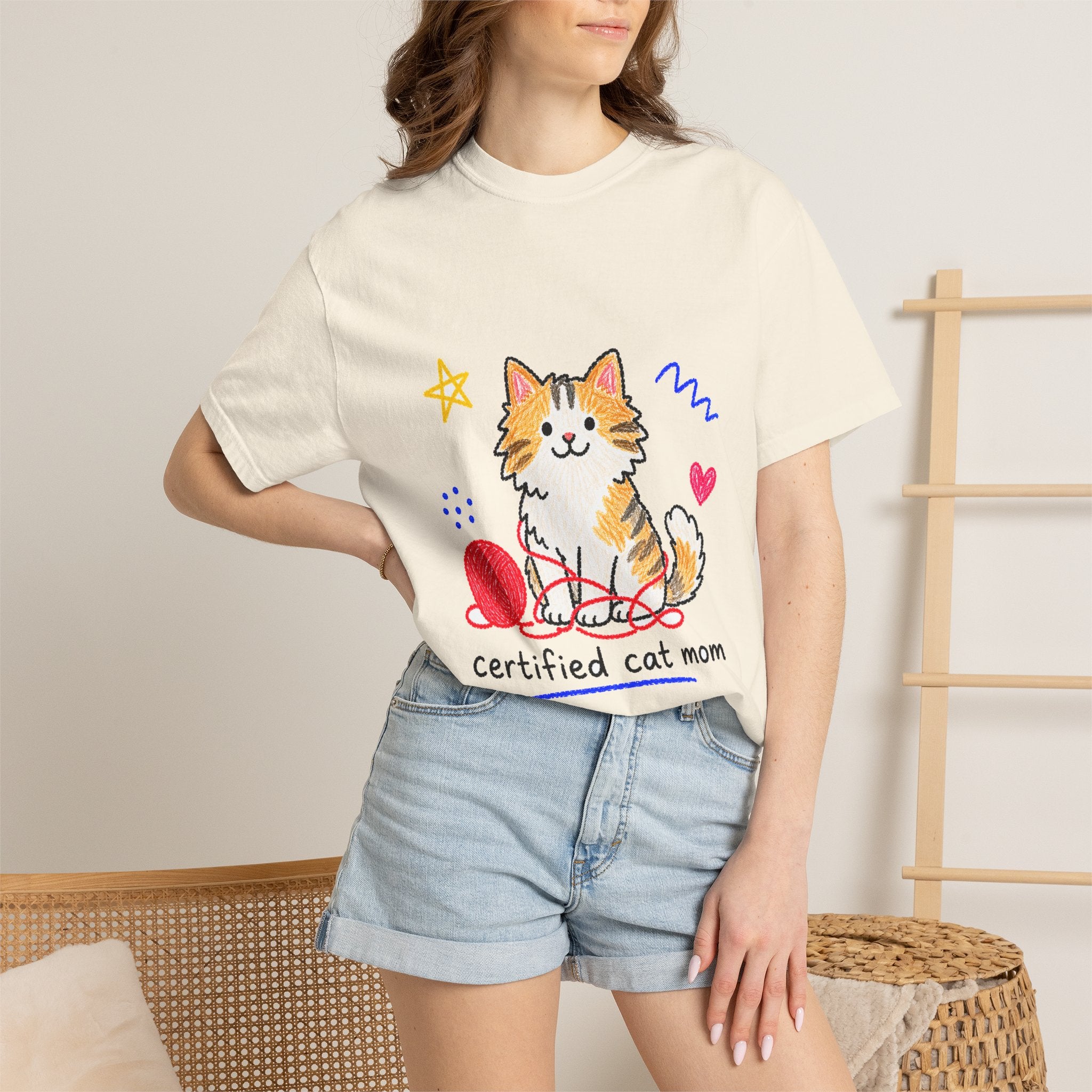 PawJoy Cat Knitting Crayon Tee