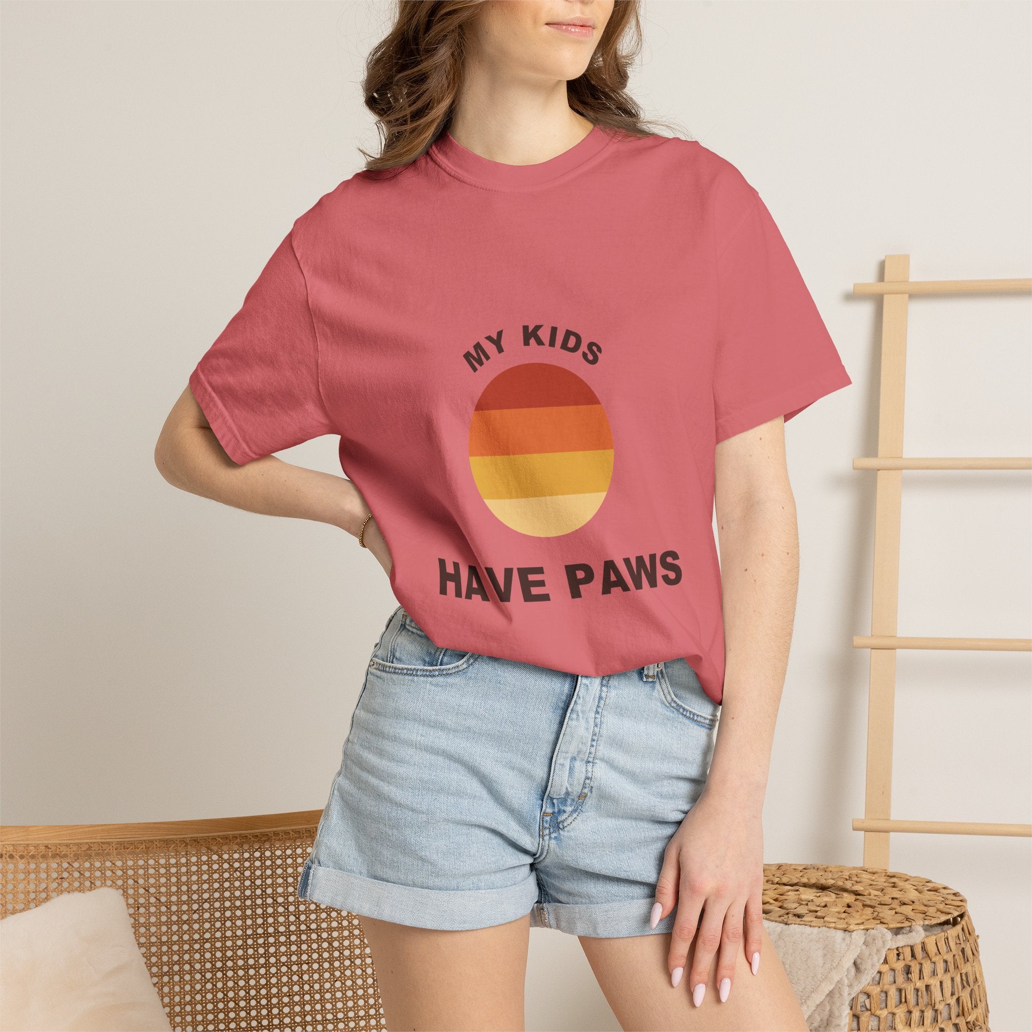 PawJoy My Kids Have Paws Retro Tee
