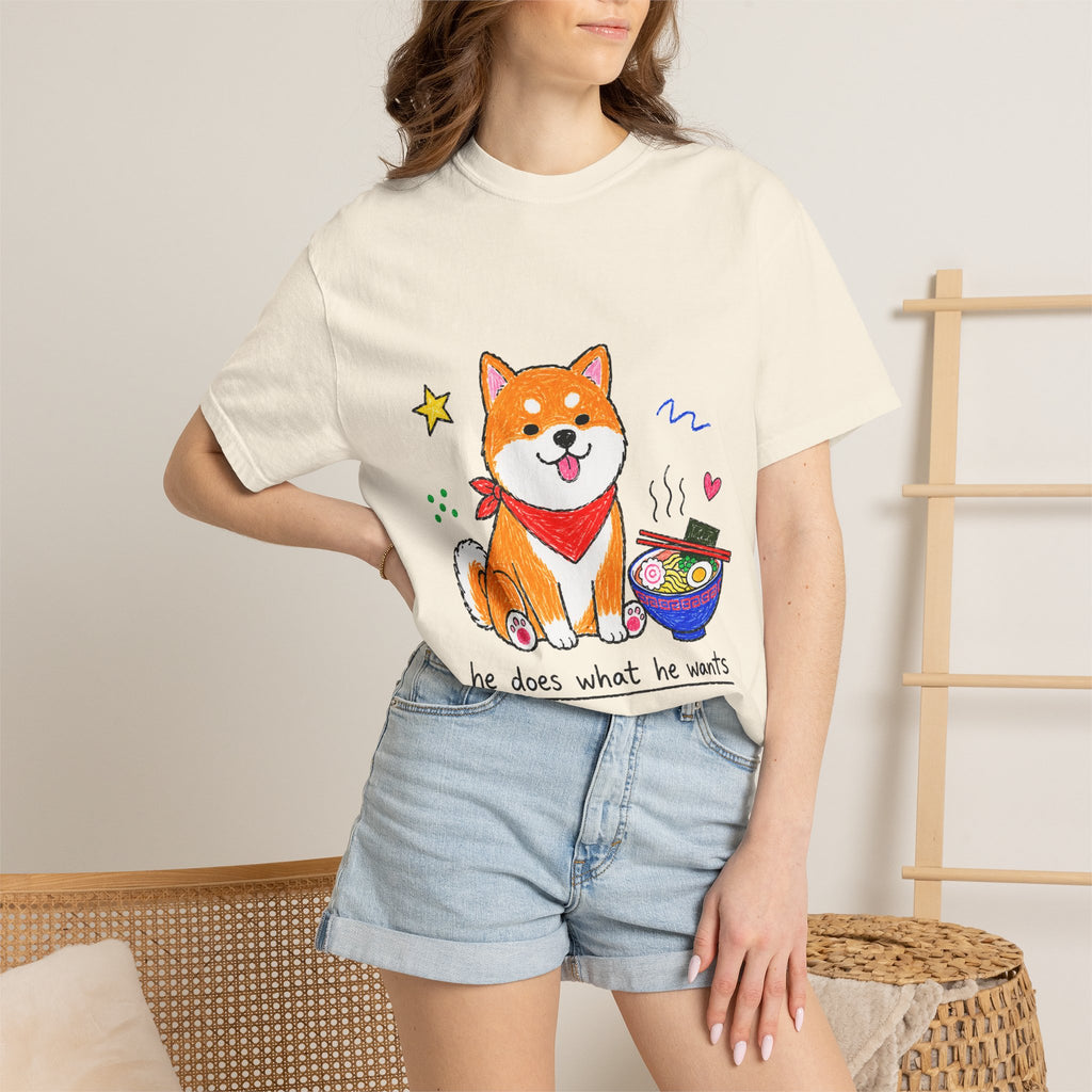 PawJoy Shiba Inu Ramen Crayon Tee