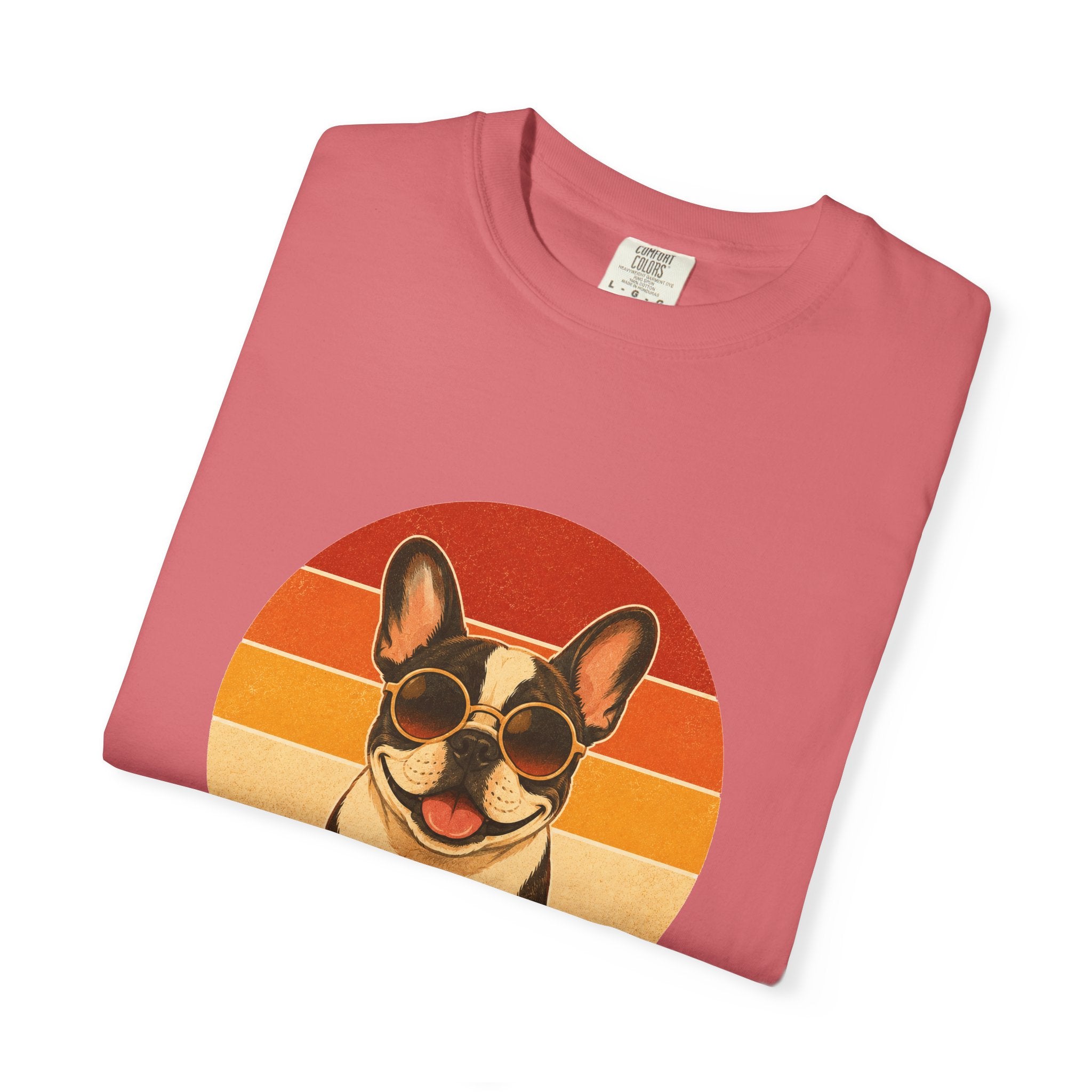 PawJoy French Bulldog Shades Retro Sunset Tee