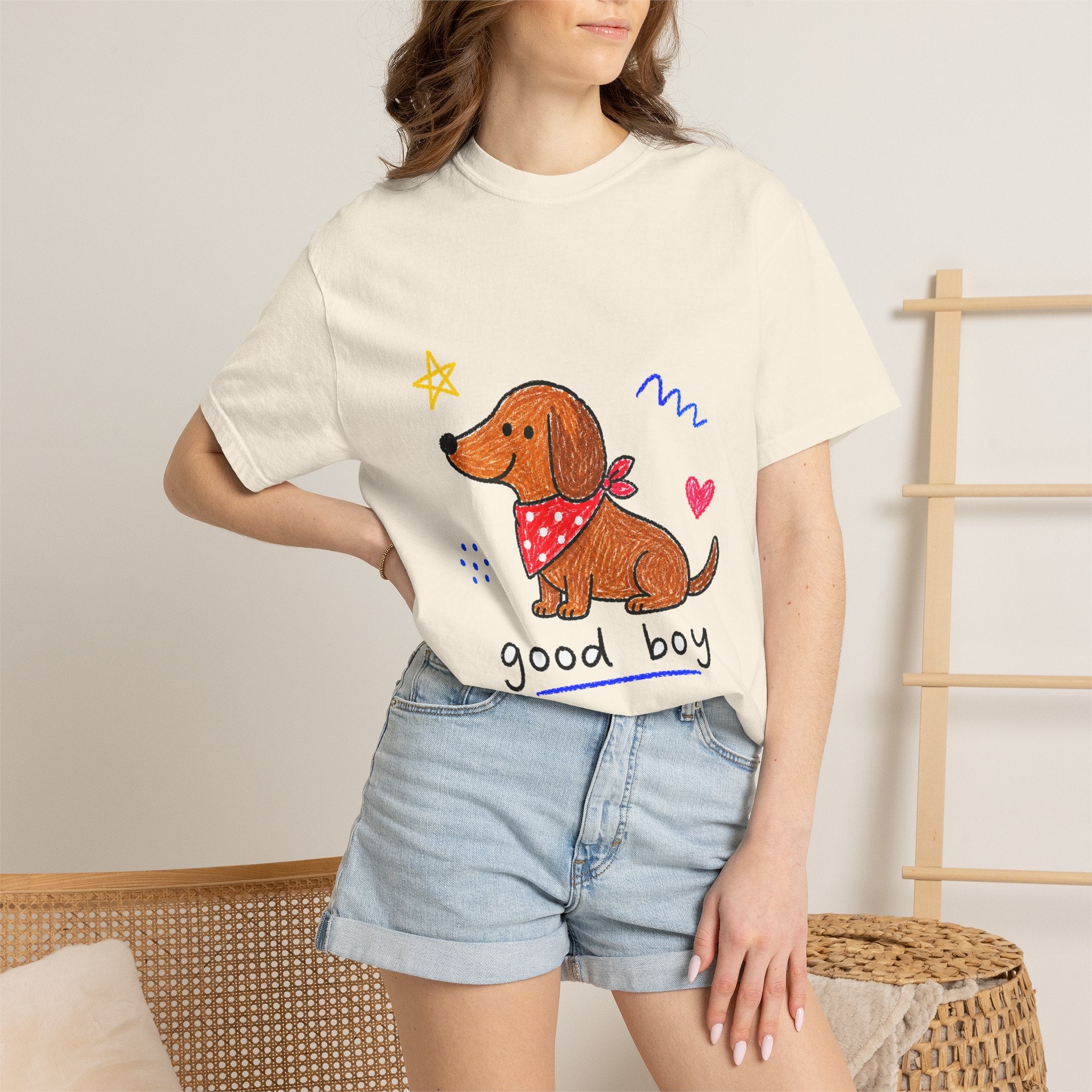 PawJoy Dachshund Good Boy Crayon Tee