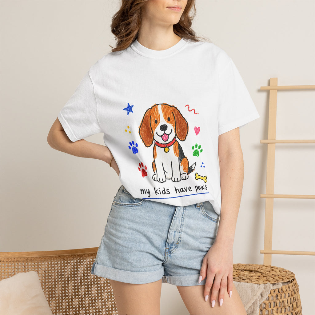 PawJoy Beagle My Kids Have Paws Crayon Tee