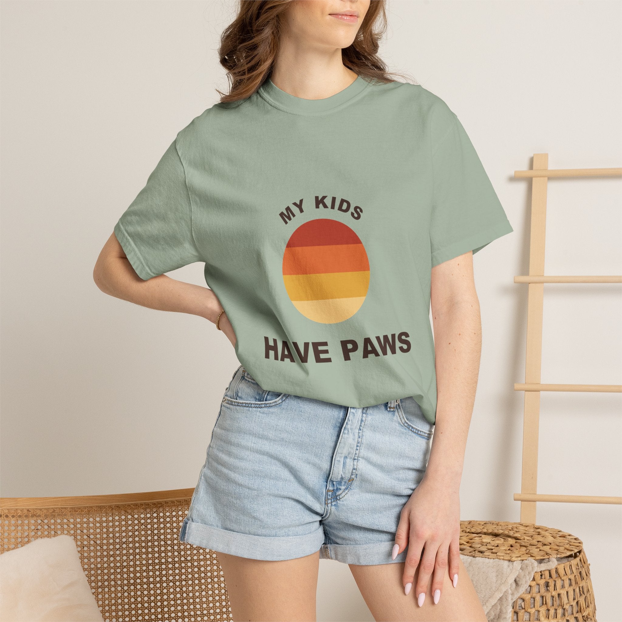 PawJoy My Kids Have Paws Retro Tee