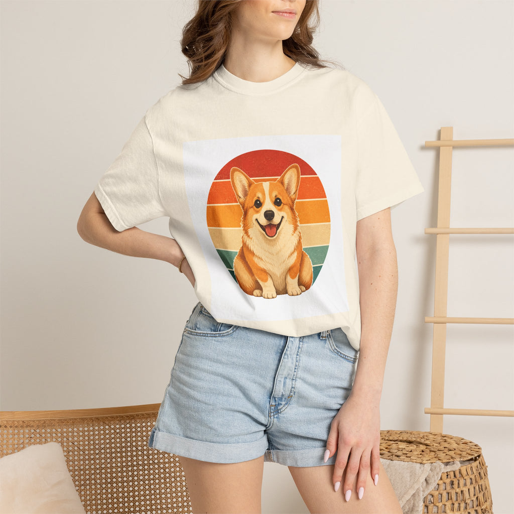 PawJoy Corgi Retro Sunset Tee