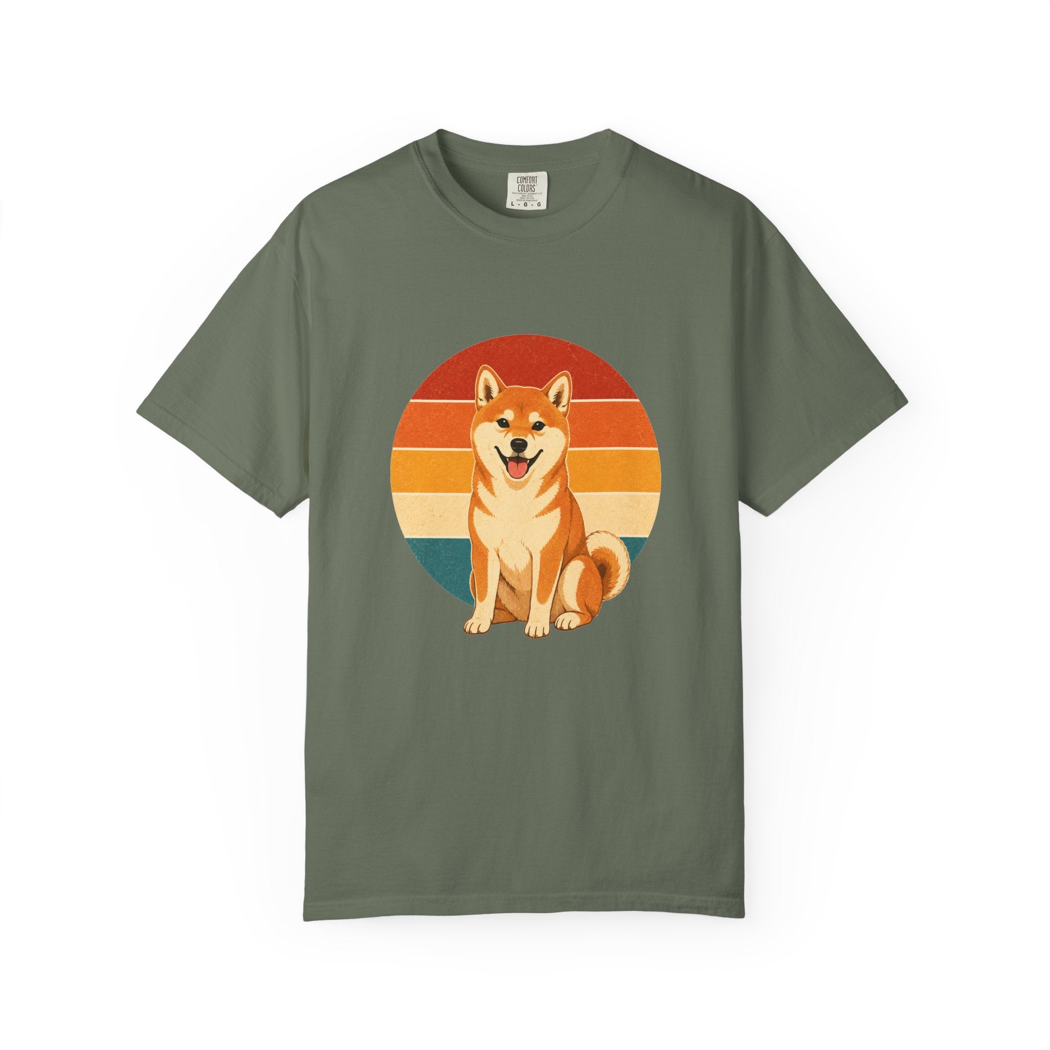 PawJoy Shiba Inu Retro Sunset Tee