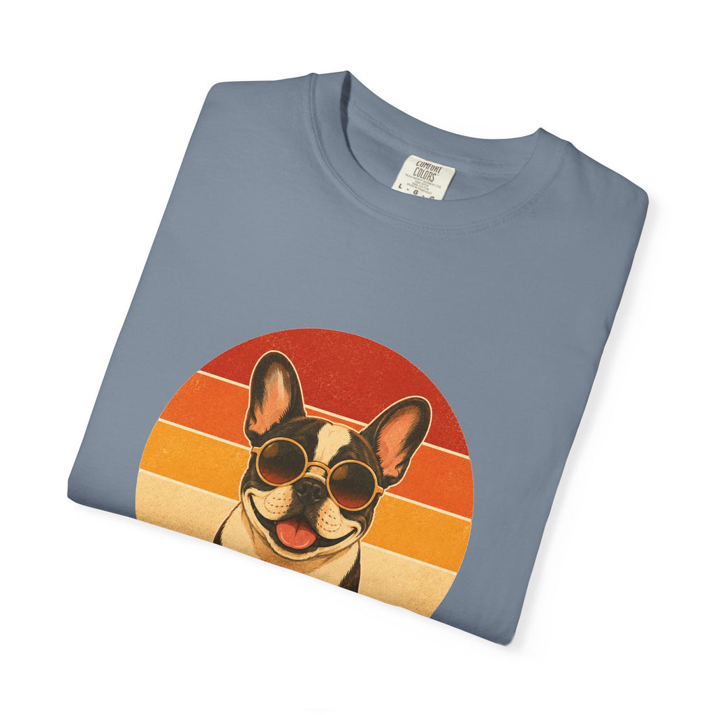PawJoy French Bulldog Shades Retro Sunset Tee
