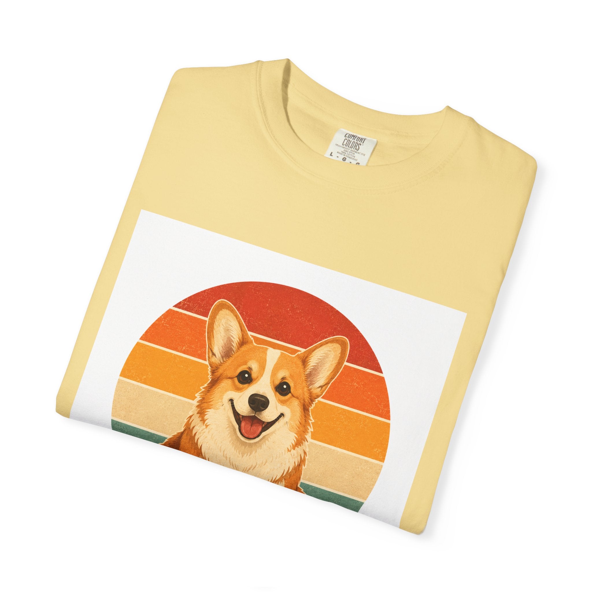 PawJoy Corgi Retro Sunset Tee