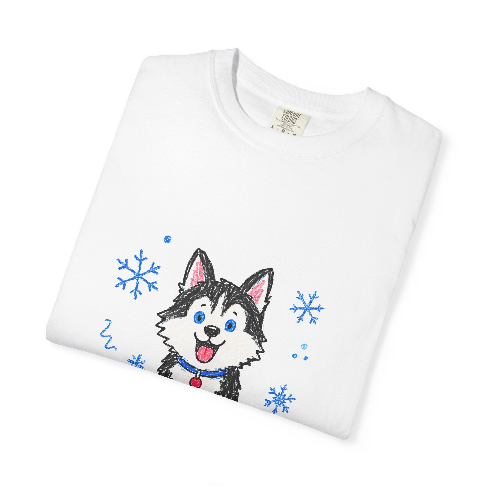 PawJoy Husky Snow Crayon Tee