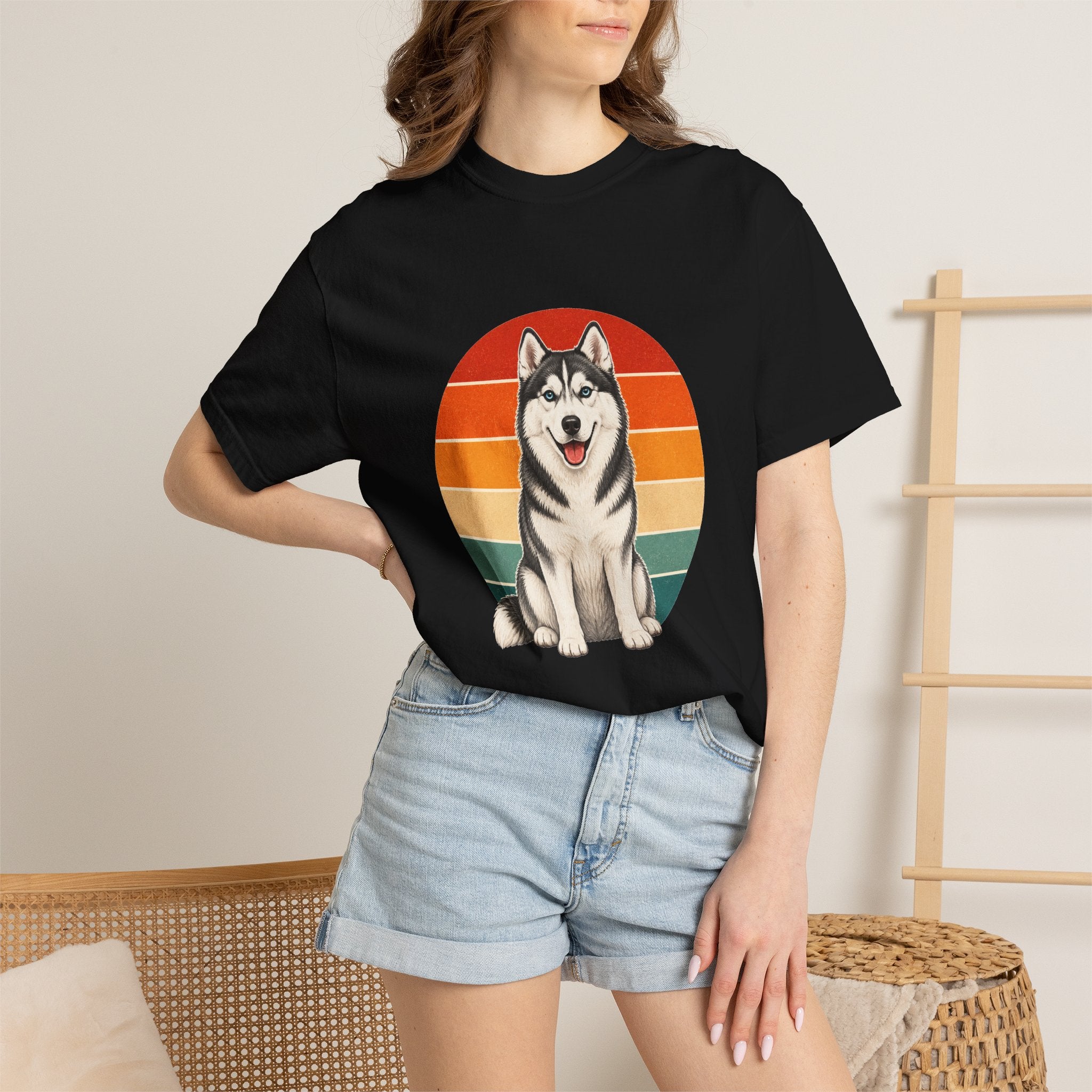 PawJoy Husky Retro Sunset Tee