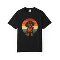 PawJoy Dachshund Bandana Retro Sunset Tee