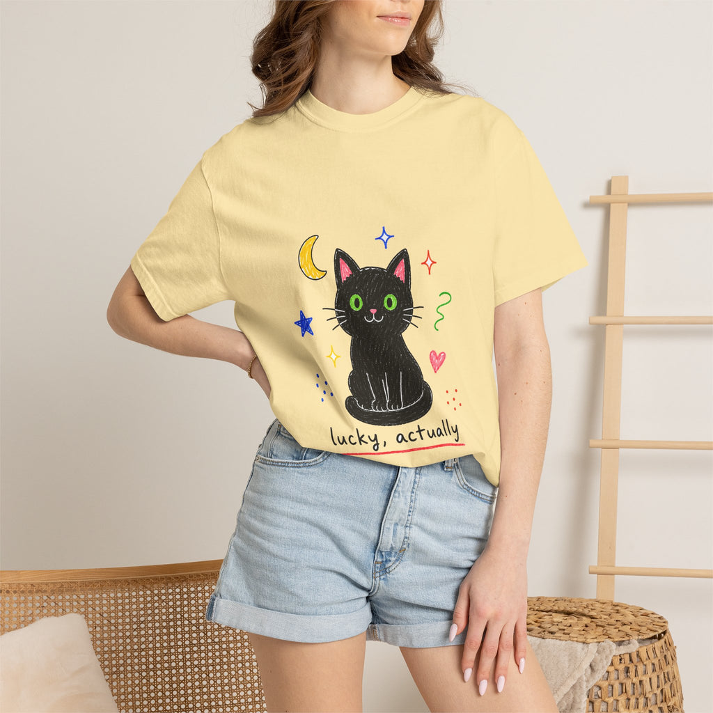 PawJoy Black Cat Lucky Crayon Tee