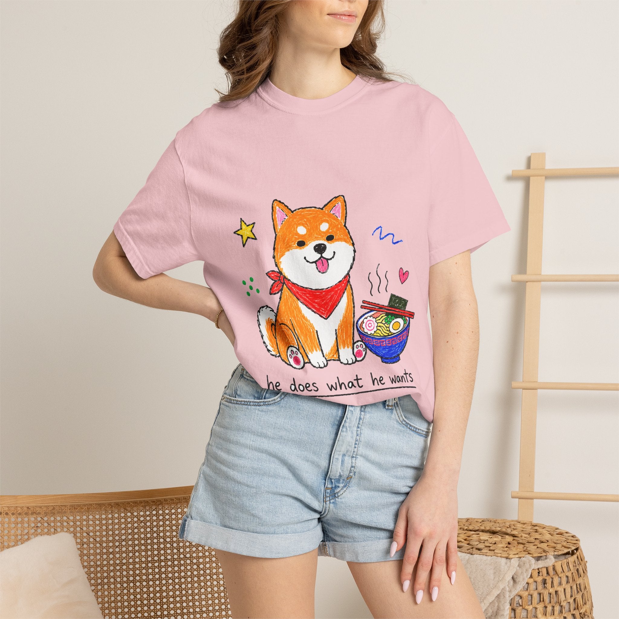 PawJoy Shiba Inu Ramen Crayon Tee