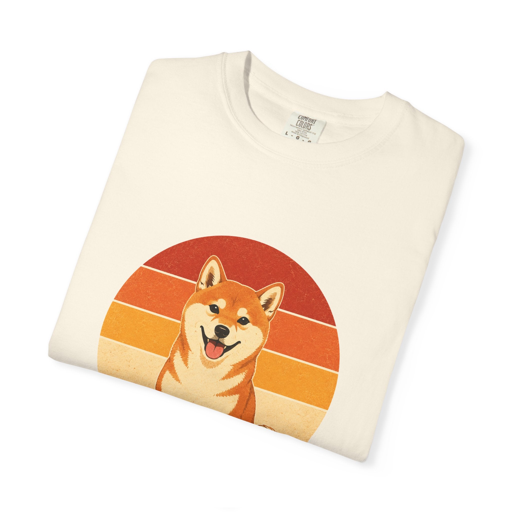 PawJoy Shiba Inu Retro Sunset Tee