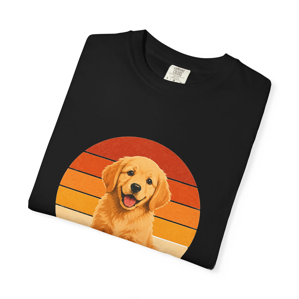 PawJoy Golden Retriever Retro Sunset Tee