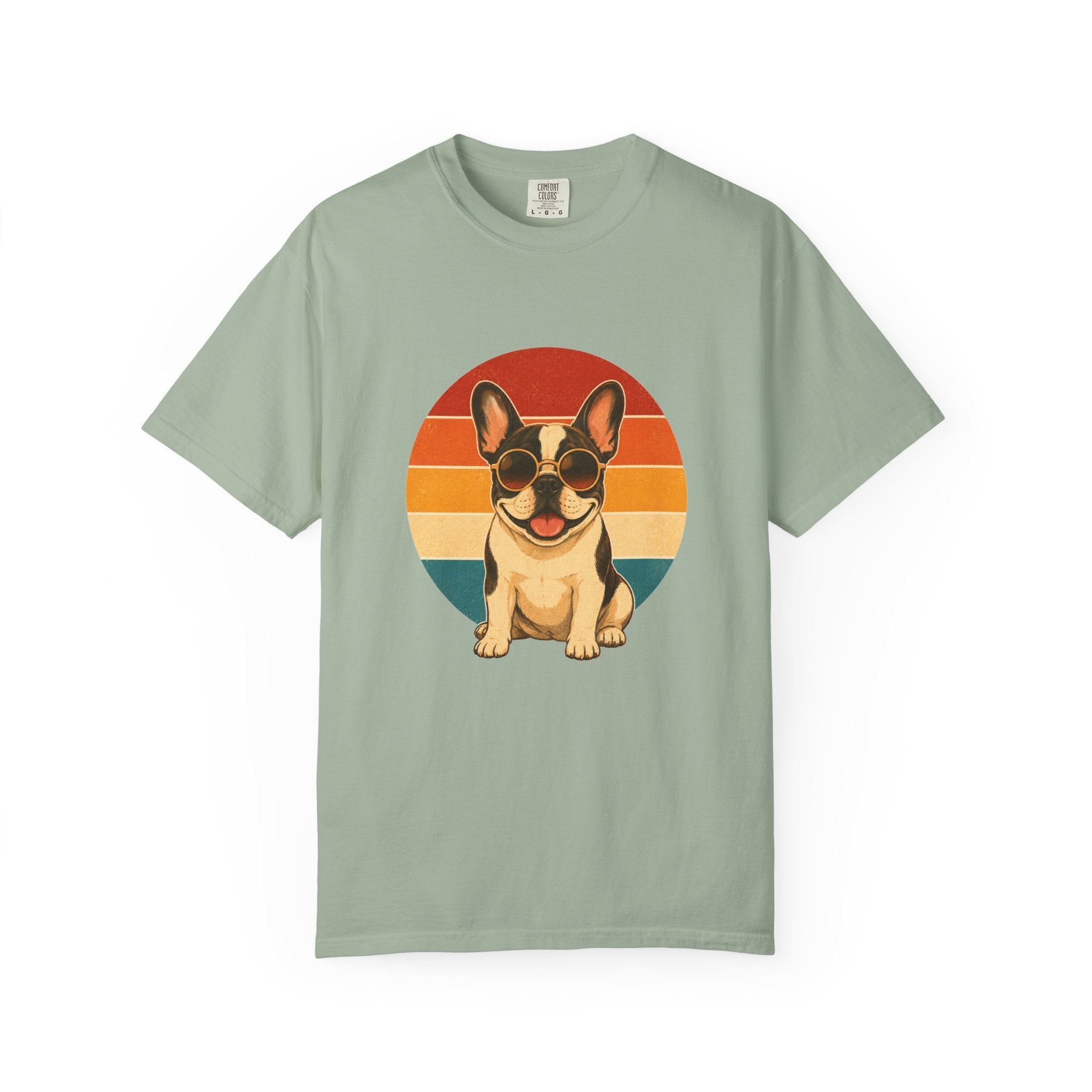 PawJoy French Bulldog Shades Retro Sunset Tee