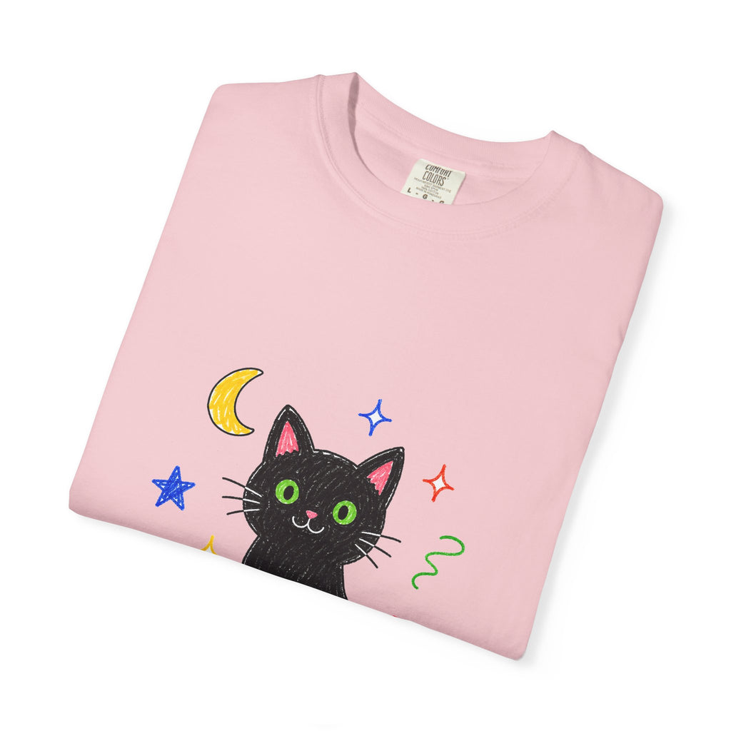 PawJoy Black Cat Lucky Crayon Tee
