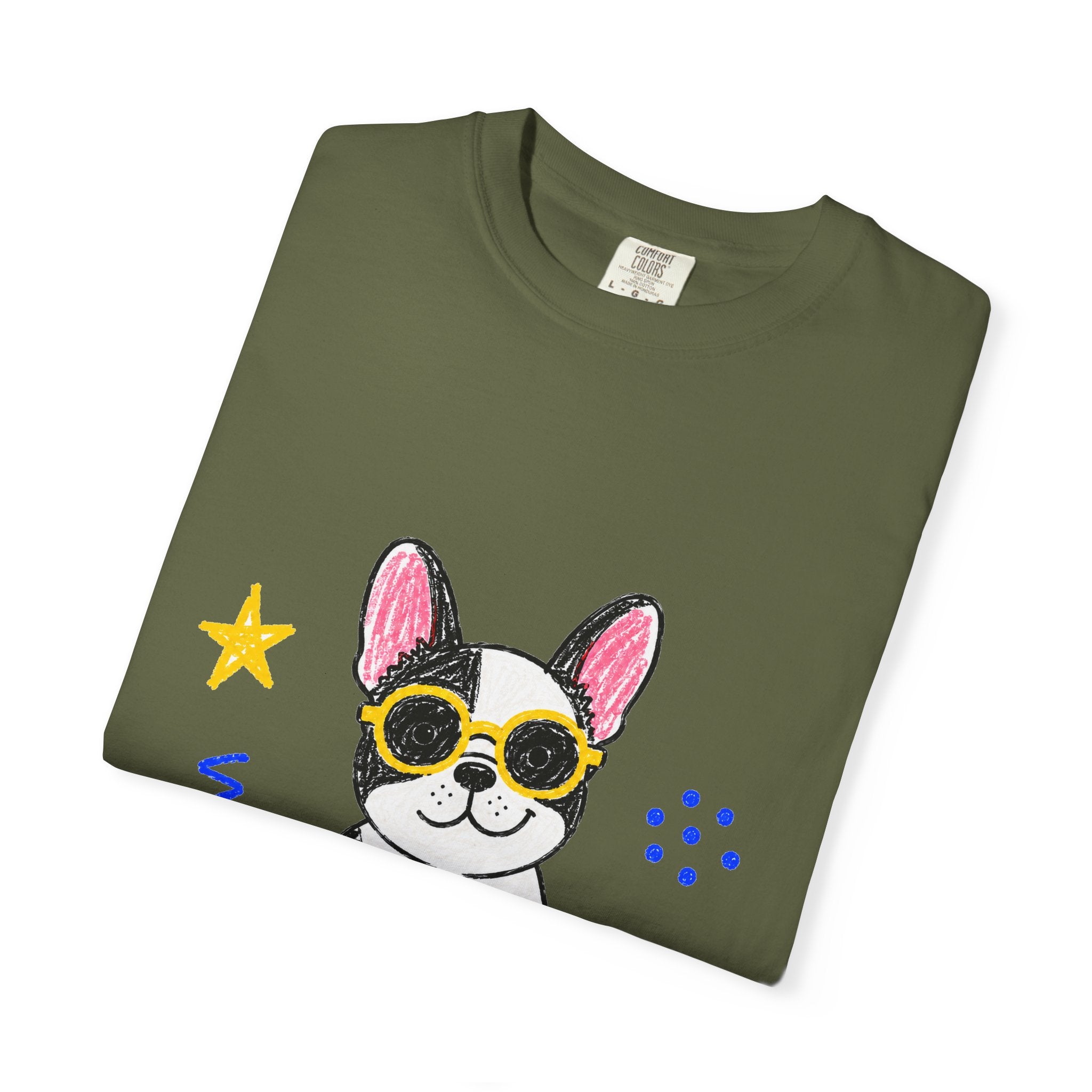 PawJoy French Bulldog Sunglasses Crayon Tee