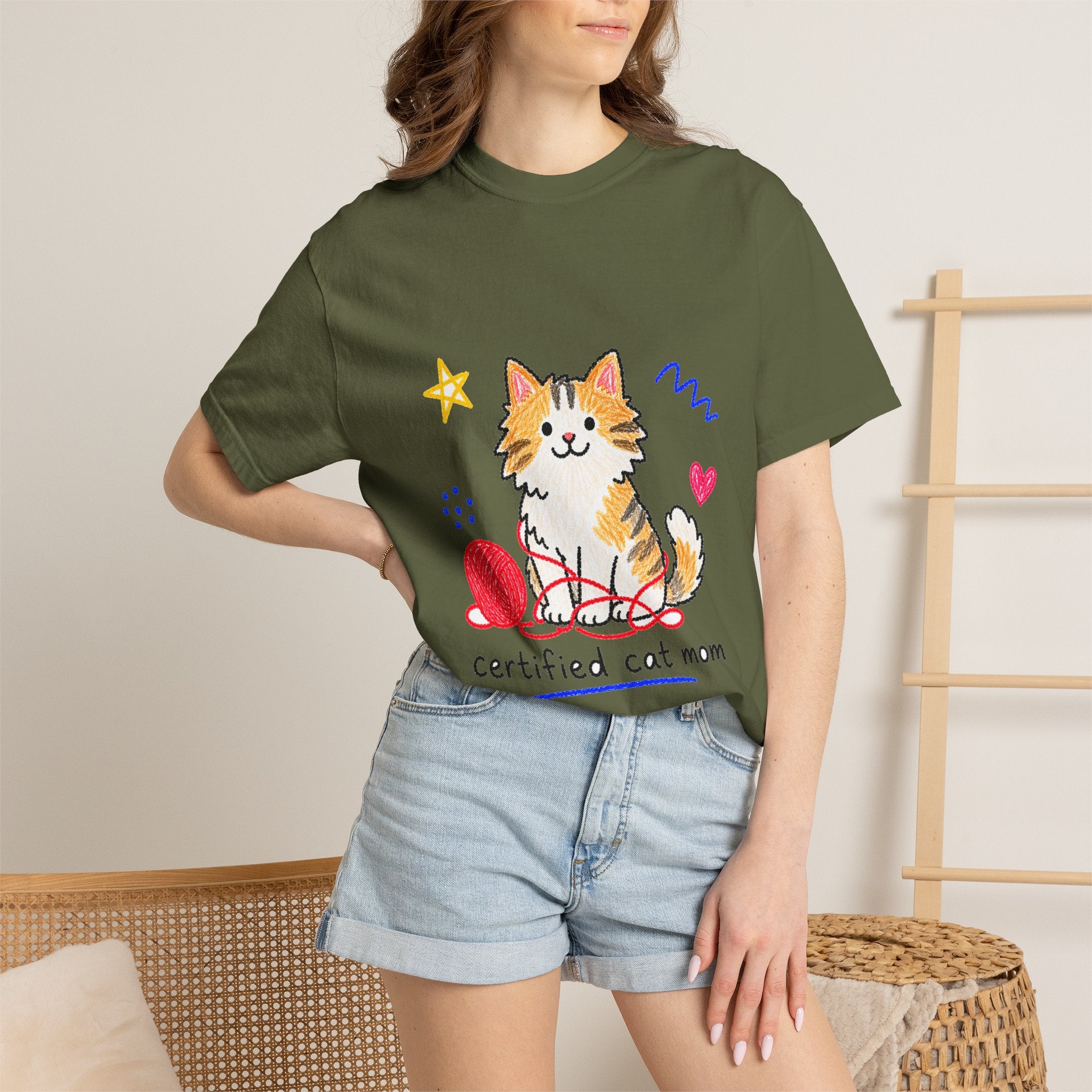 PawJoy Cat Knitting Crayon Tee