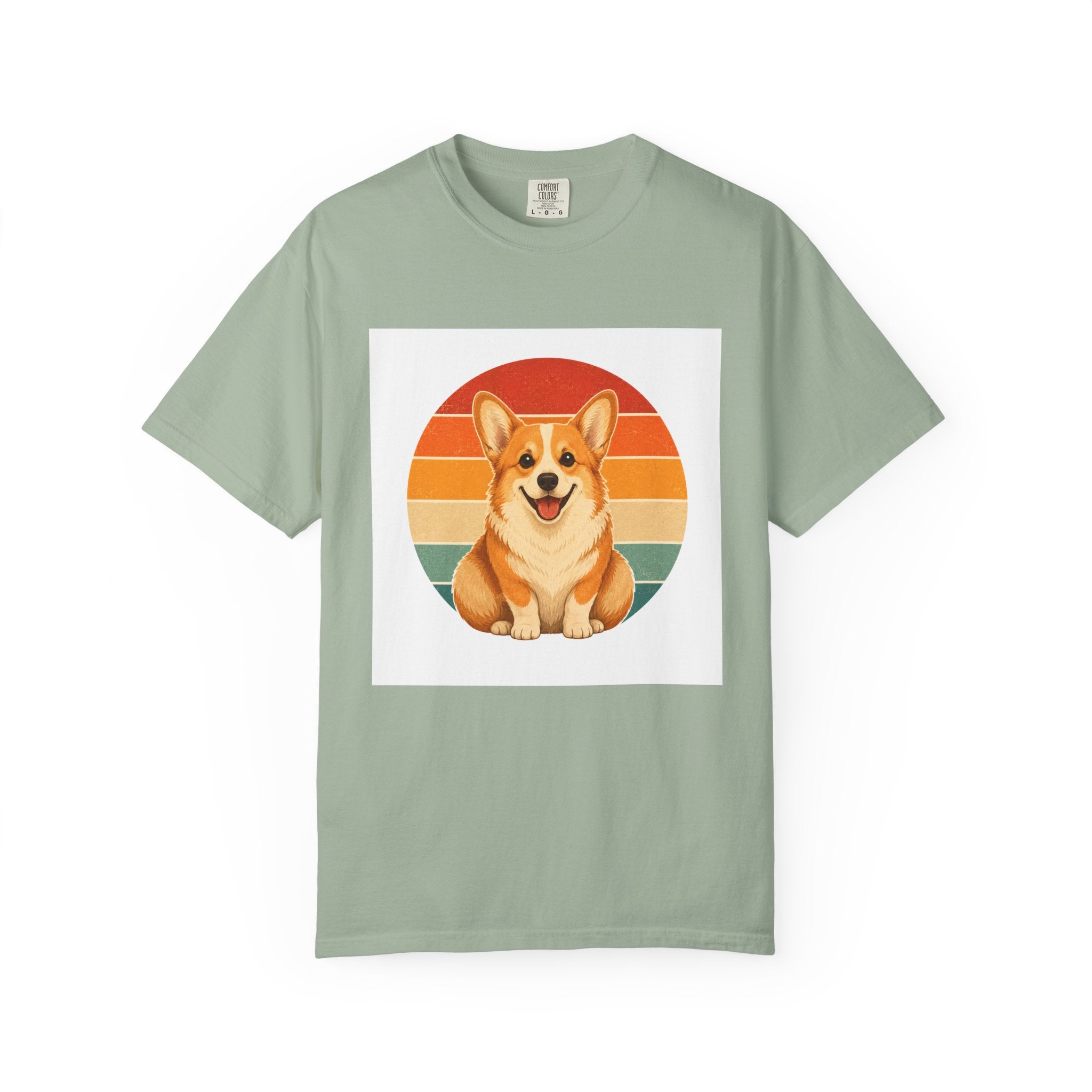 PawJoy Corgi Retro Sunset Tee