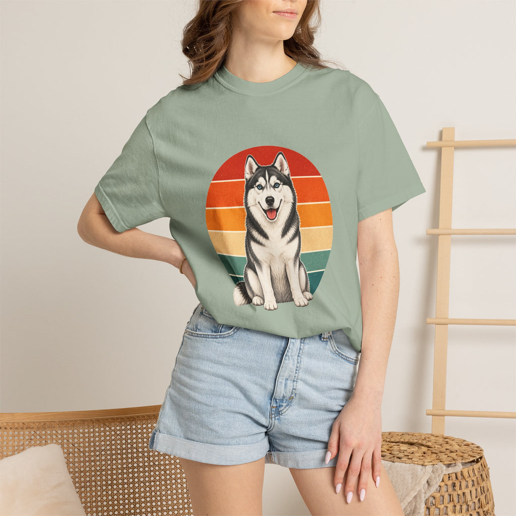 PawJoy Husky Retro Sunset Tee