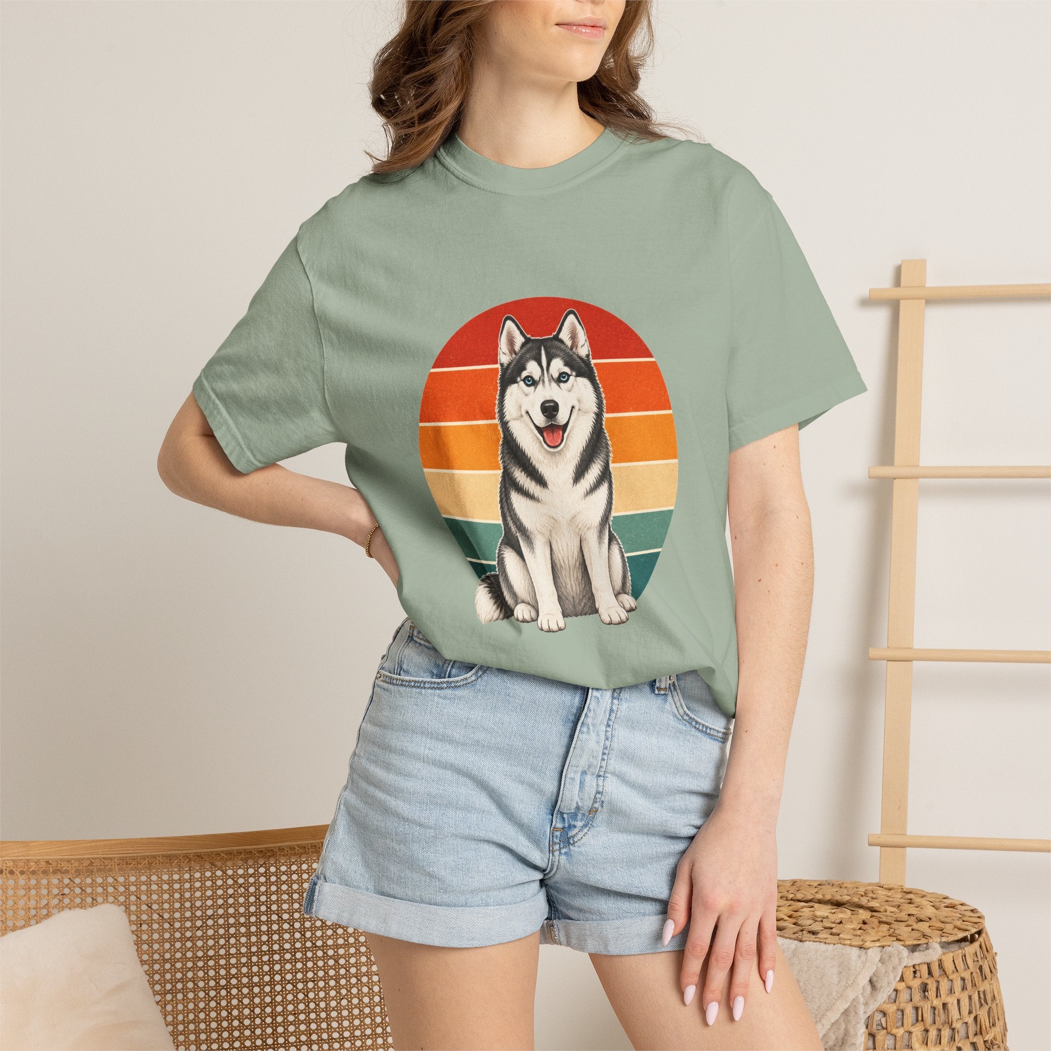 PawJoy Husky Retro Sunset Tee