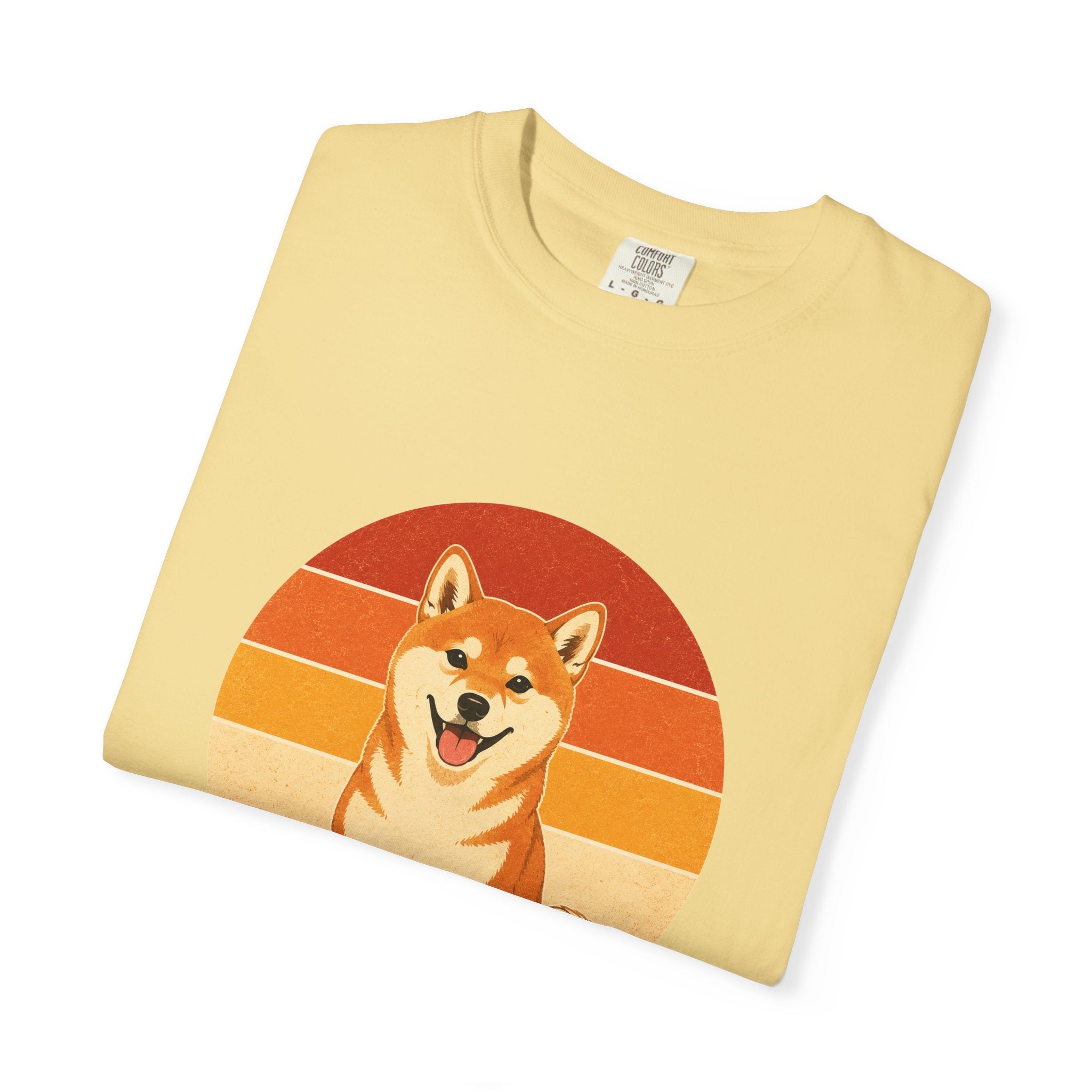 PawJoy Shiba Inu Retro Sunset Tee
