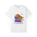 PawJoy Dachshund Book Lover Crayon Tee