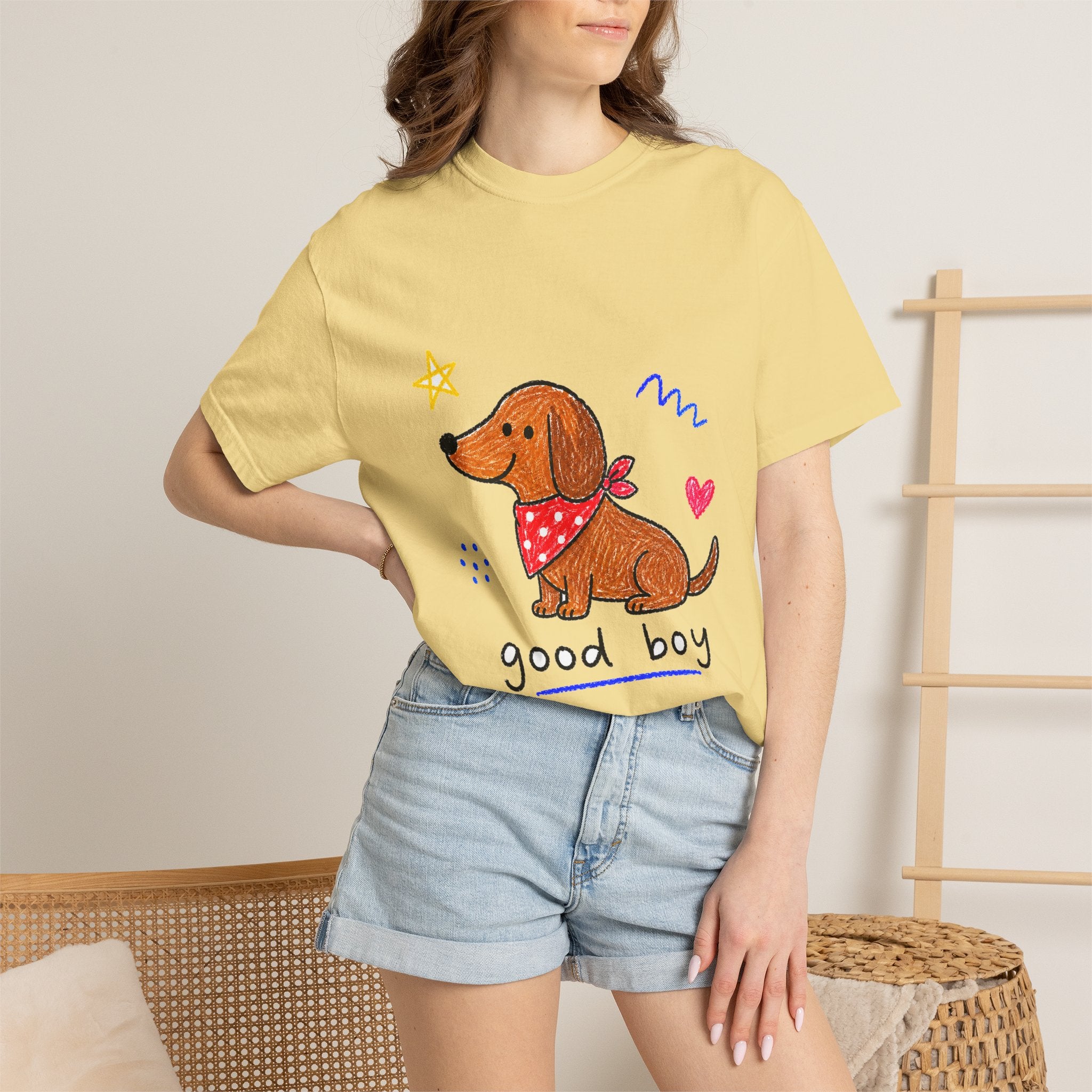 PawJoy Dachshund Good Boy Crayon Tee