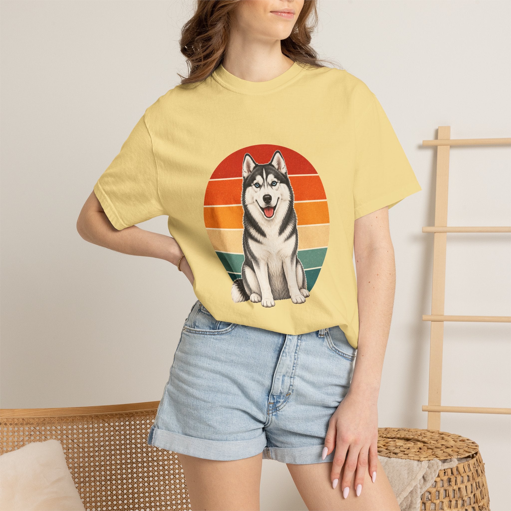 PawJoy Husky Retro Sunset Tee