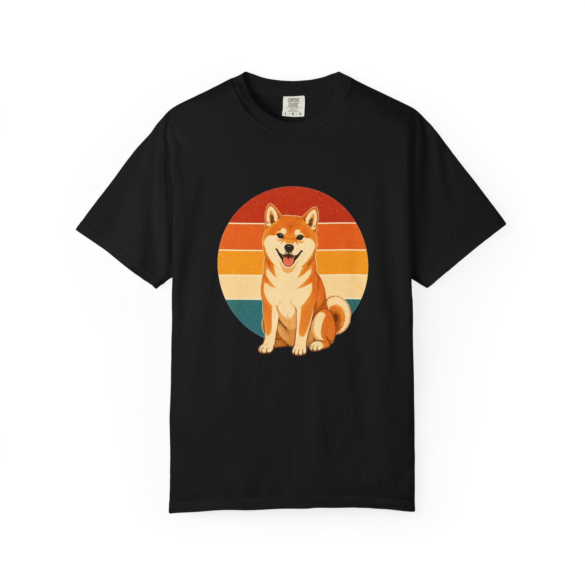 PawJoy Shiba Inu Retro Sunset Tee