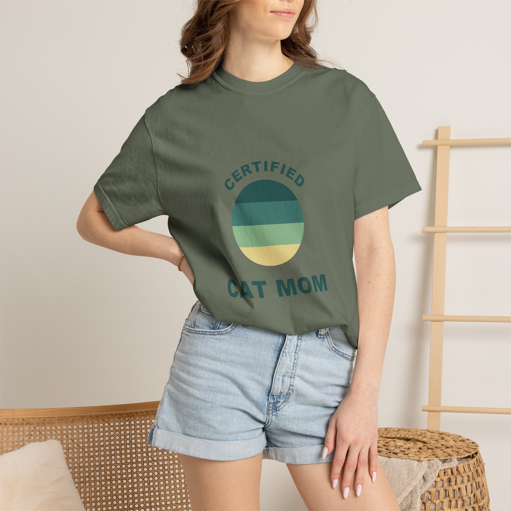 PawJoy Certified Cat Mom Retro Tee