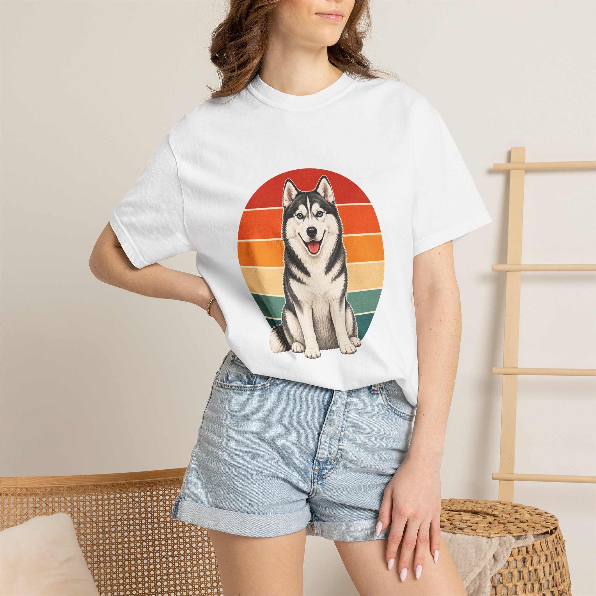 PawJoy Husky Retro Sunset Tee