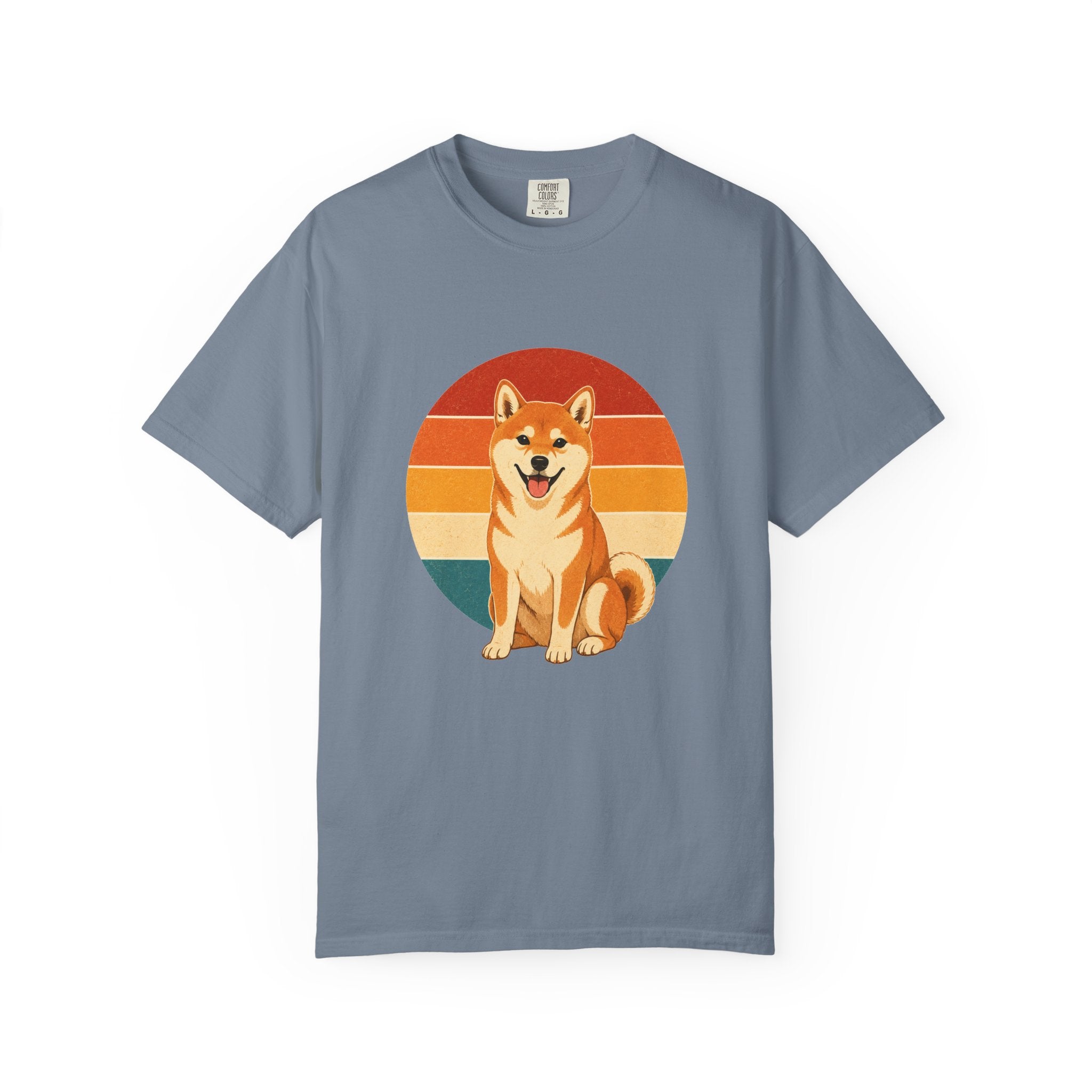 PawJoy Shiba Inu Retro Sunset Tee