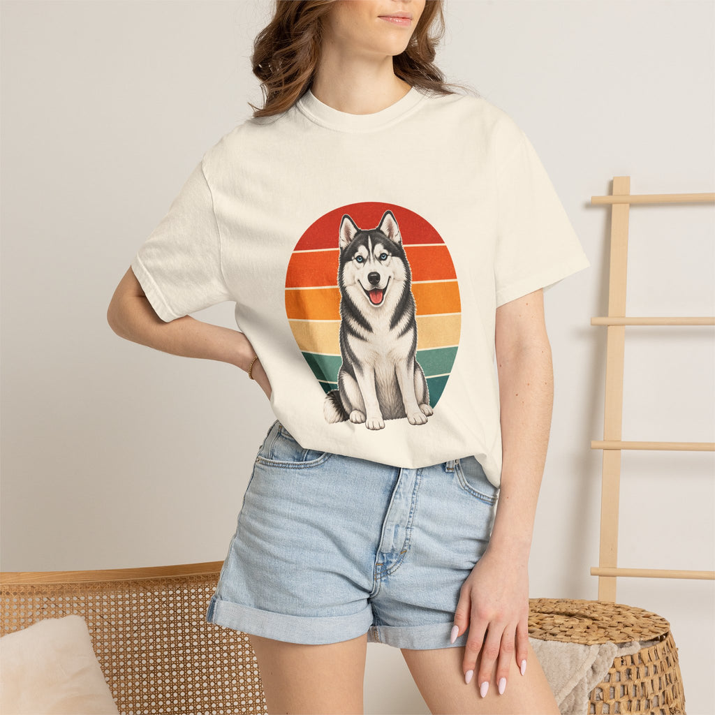 PawJoy Husky Retro Sunset Tee