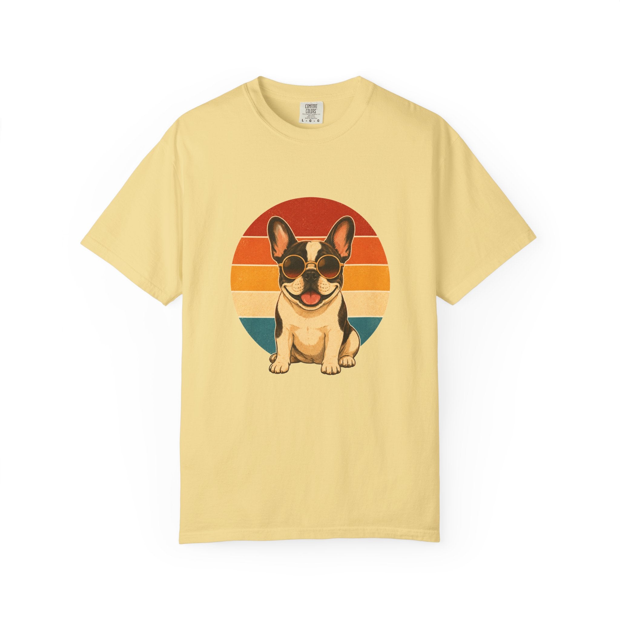 PawJoy French Bulldog Shades Retro Sunset Tee