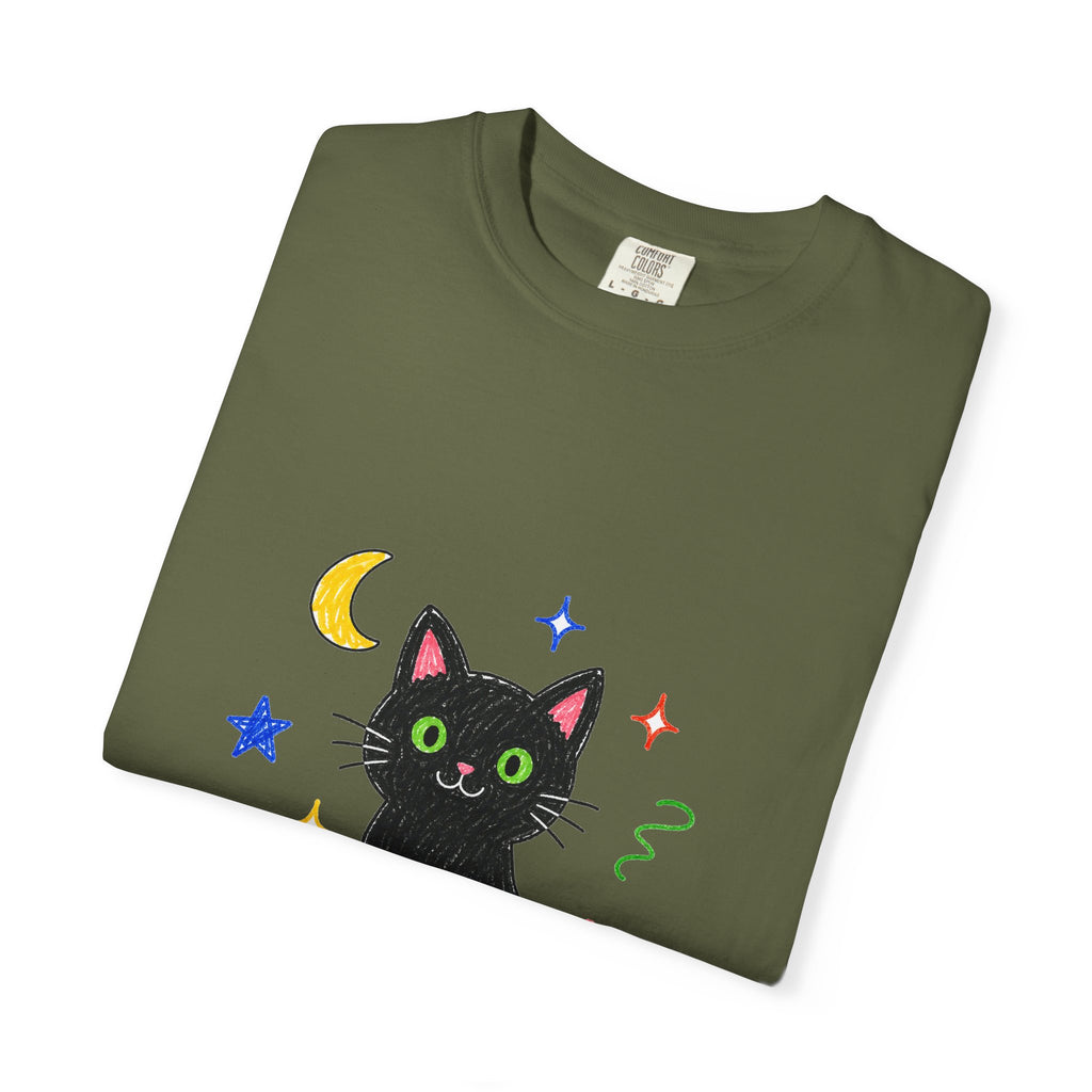 PawJoy Black Cat Lucky Crayon Tee