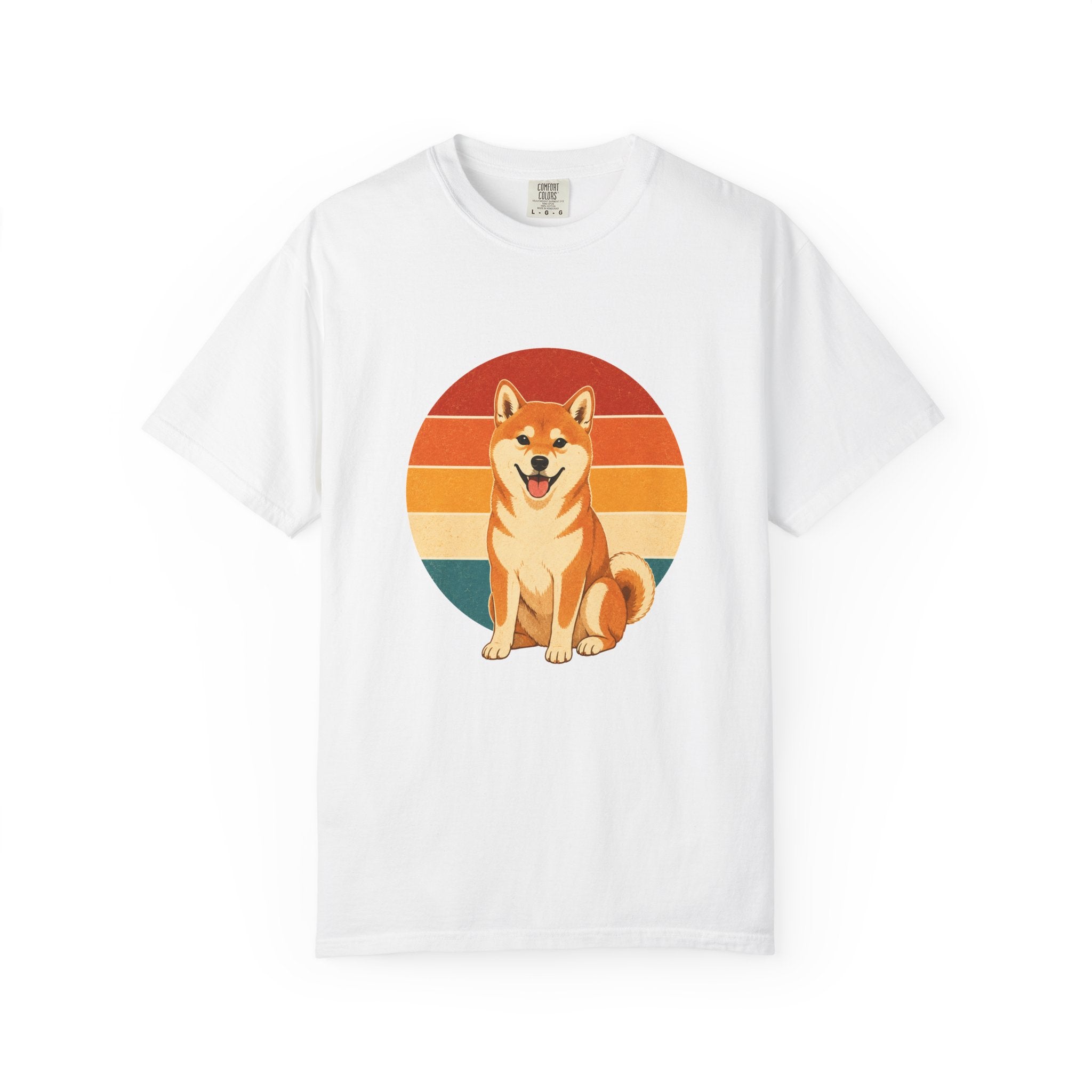 PawJoy Shiba Inu Retro Sunset Tee