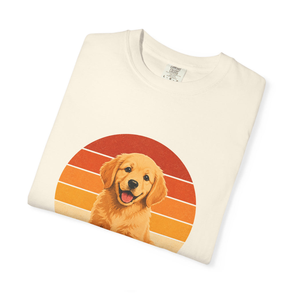 PawJoy Golden Retriever Retro Sunset Tee