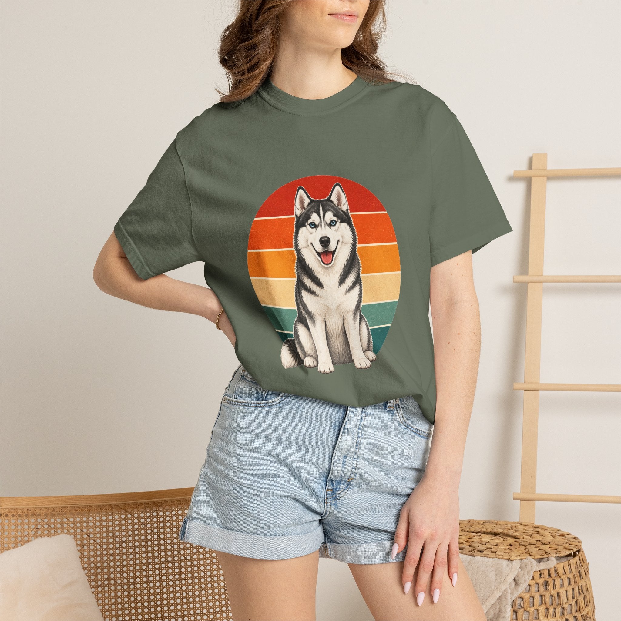 PawJoy Husky Retro Sunset Tee