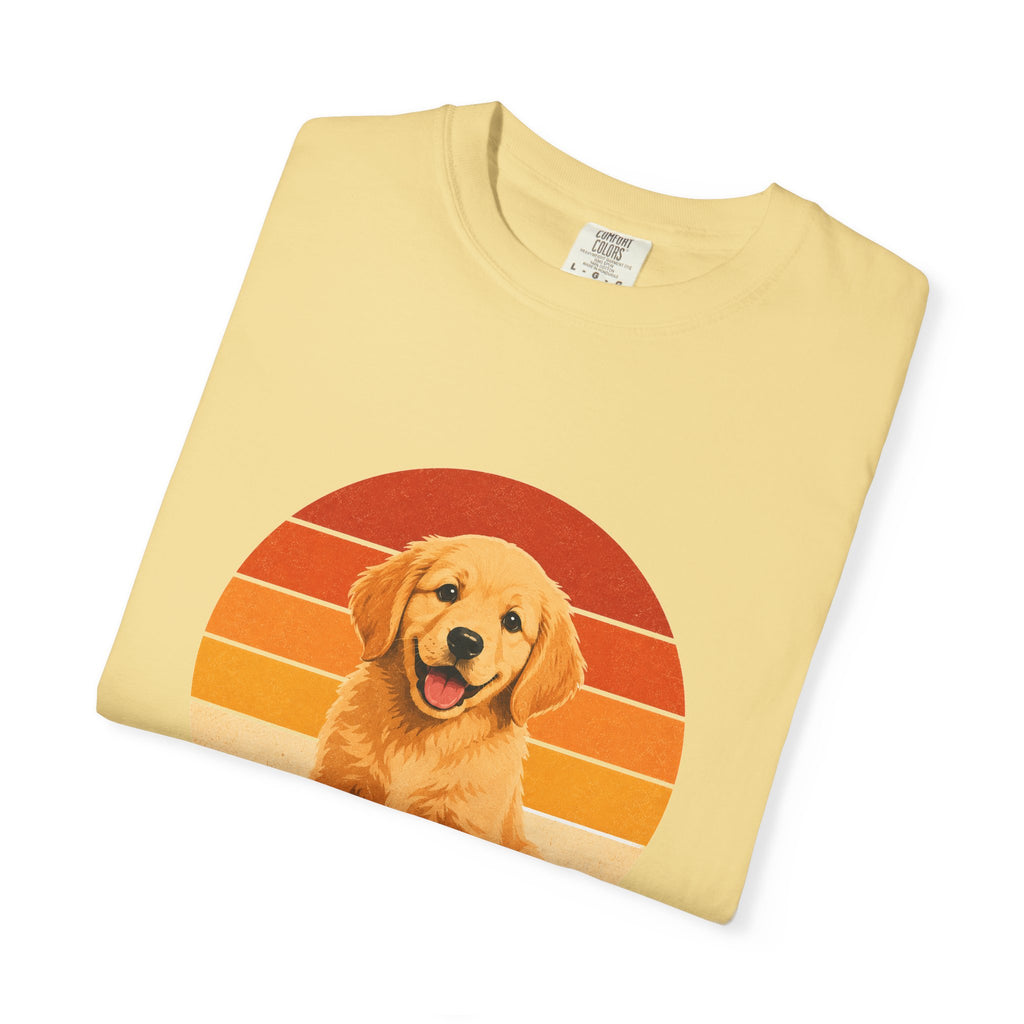 PawJoy Golden Retriever Retro Sunset Tee