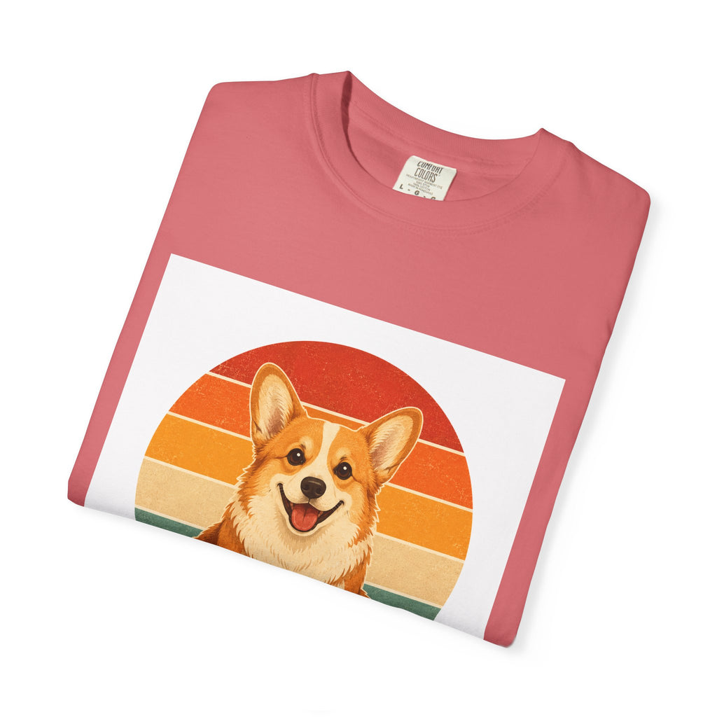 PawJoy Corgi Retro Sunset Tee
