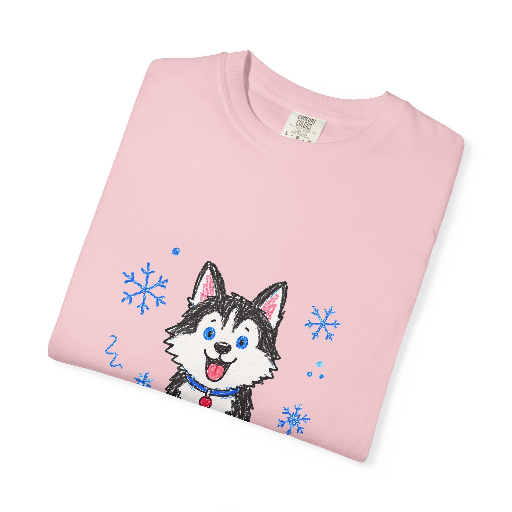 PawJoy Husky Snow Crayon Tee