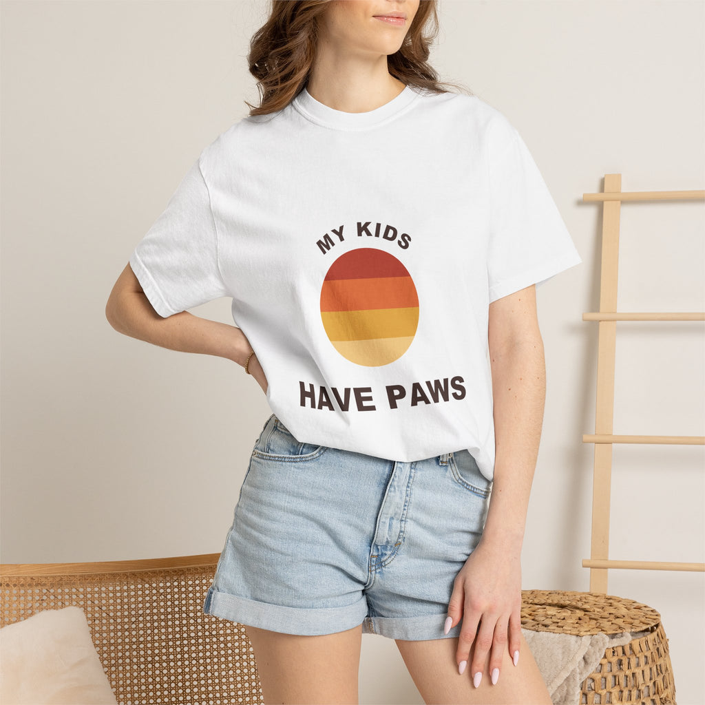 PawJoy My Kids Have Paws Retro Tee