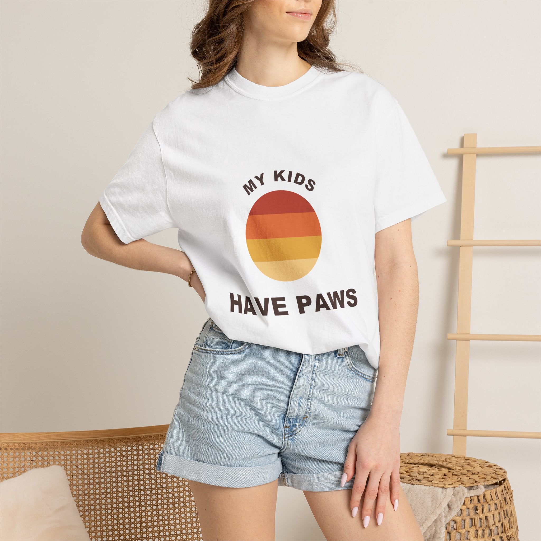 PawJoy My Kids Have Paws Retro Tee