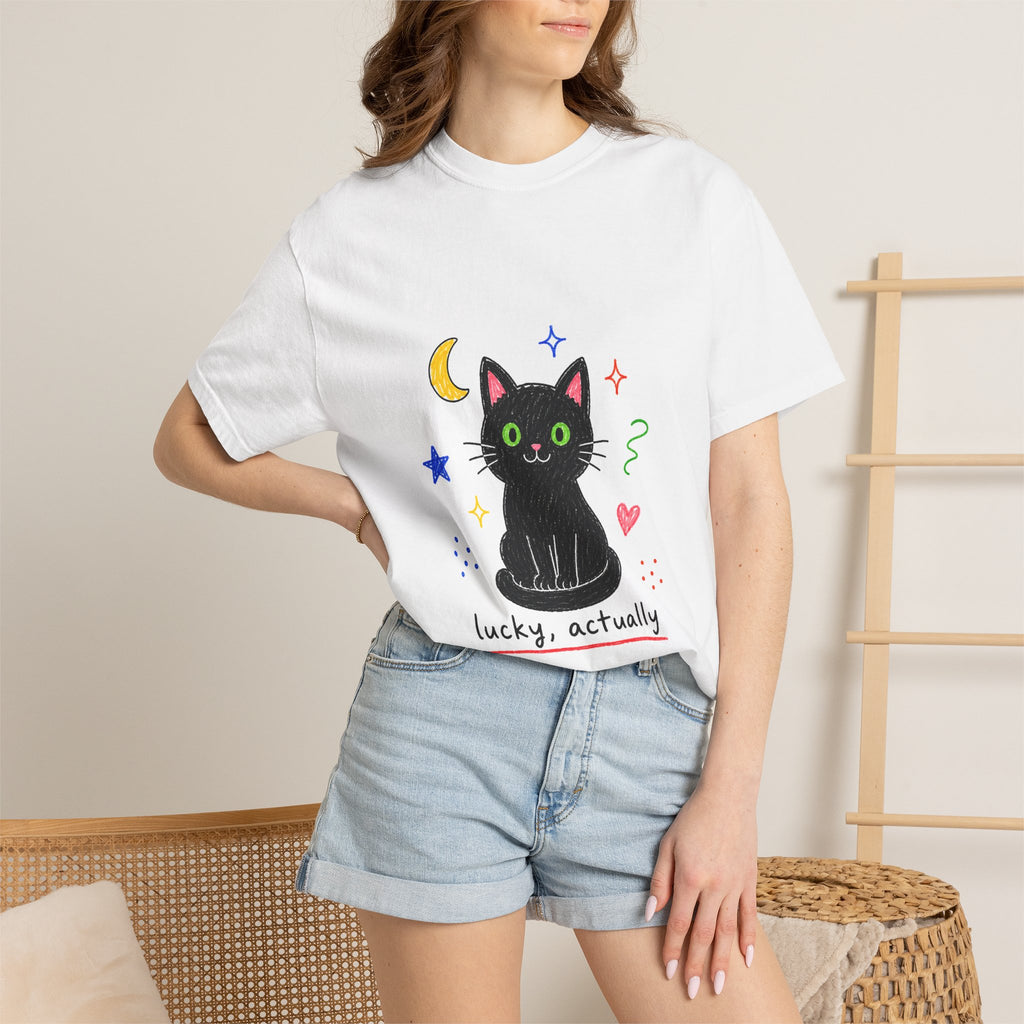 PawJoy Black Cat Lucky Crayon Tee