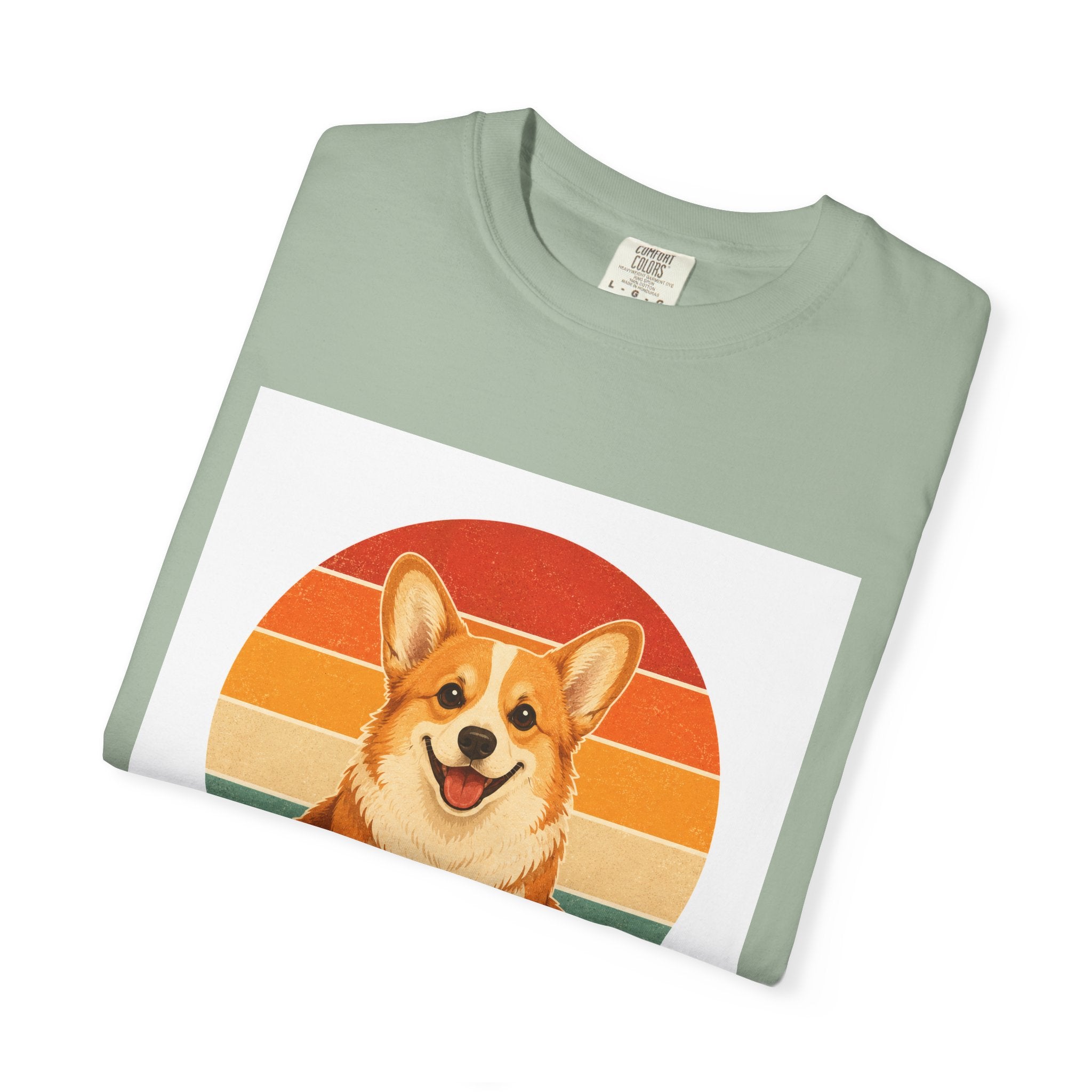 PawJoy Corgi Retro Sunset Tee