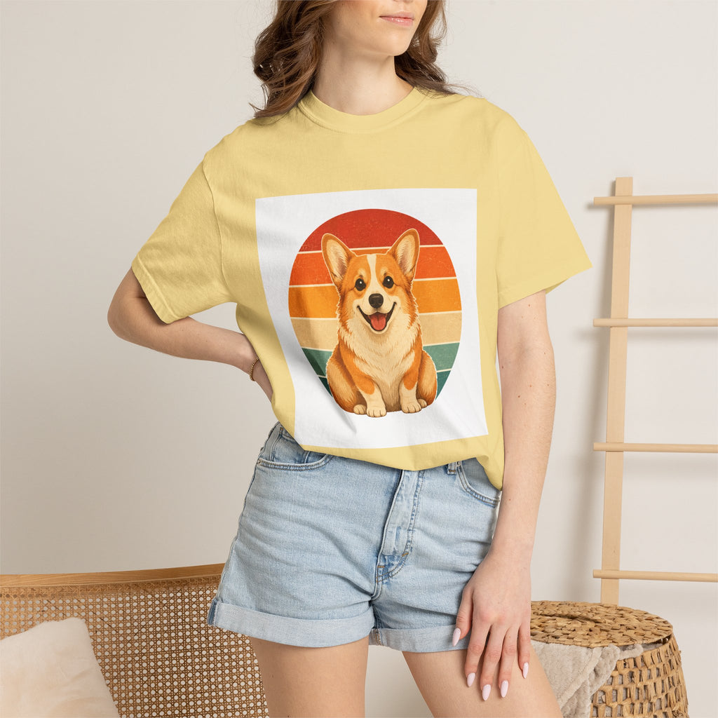 PawJoy Corgi Retro Sunset Tee