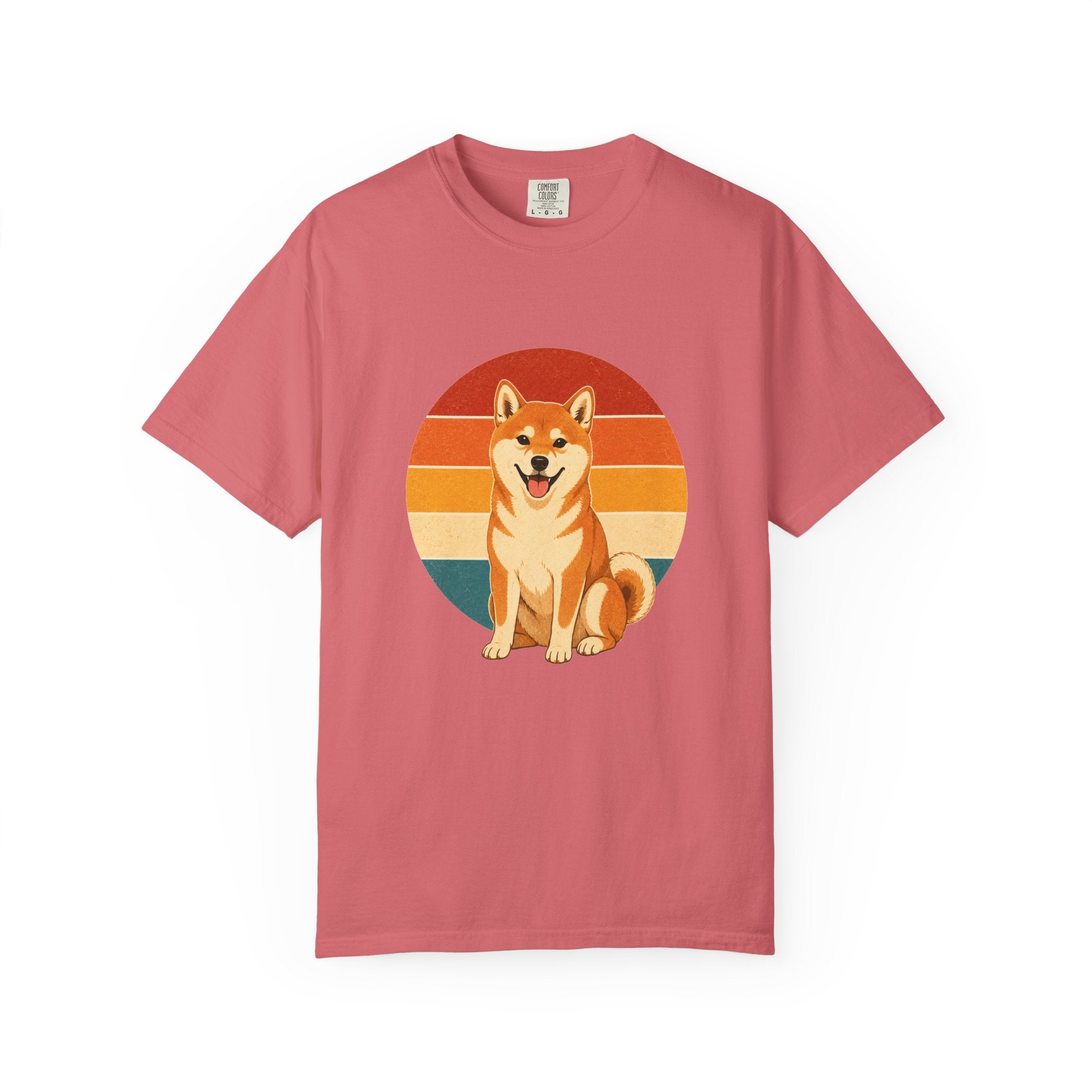 PawJoy Shiba Inu Retro Sunset Tee